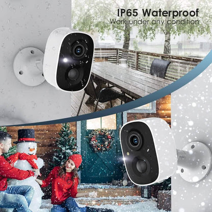 Security Camera Wireless Outdoor, 2-Way Talk Battery Powered Wi-Fi Camera  (Refurbished)