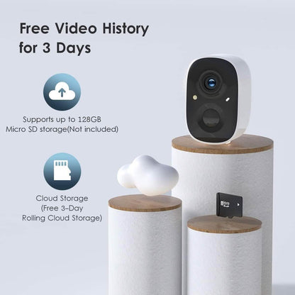 Security Camera Wireless Outdoor, 2-Way Talk Battery Powered Wi-Fi Camera  (Refurbished)