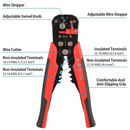 Self-Adjusting Multifunctional Wire Stripper