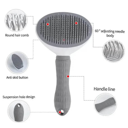 Self Cleaning Slicker Brush Suitable for Pets with Long or Short Hair
