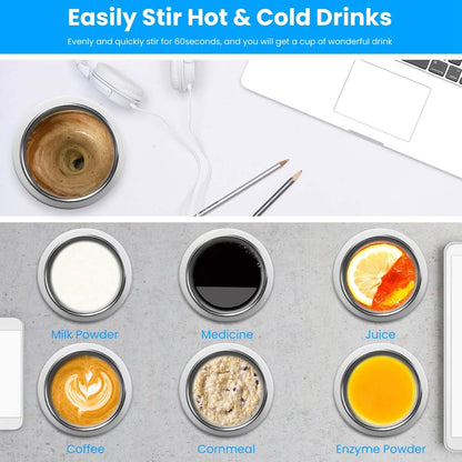 Self Stirring Coffee Mug with Lid Temperature Control 3 Heat Settings