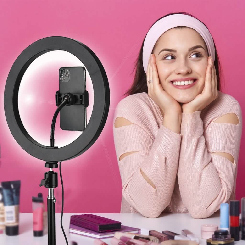 Selfie Ring LED Light Stand with Tripod