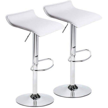 Set of 2: Adjustable Swivel Barstools