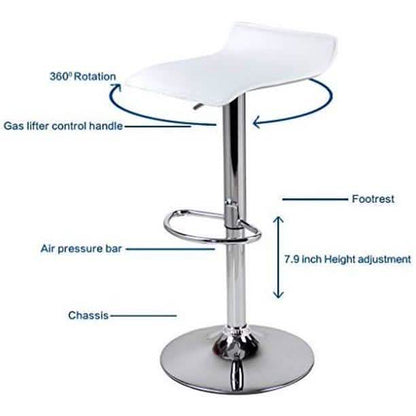 Set of 2: Adjustable Swivel Barstools