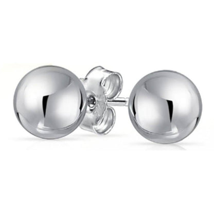 Set Of 3 Sterling Silver Ball Studs