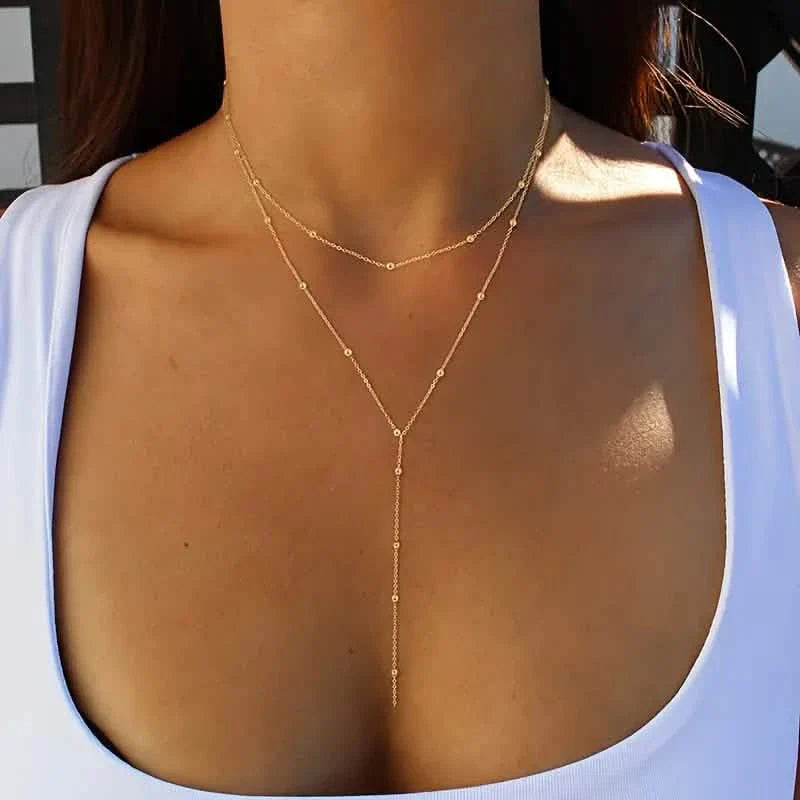Sexy Tribal Style Iron Chain with Dangling Tassel Pendant