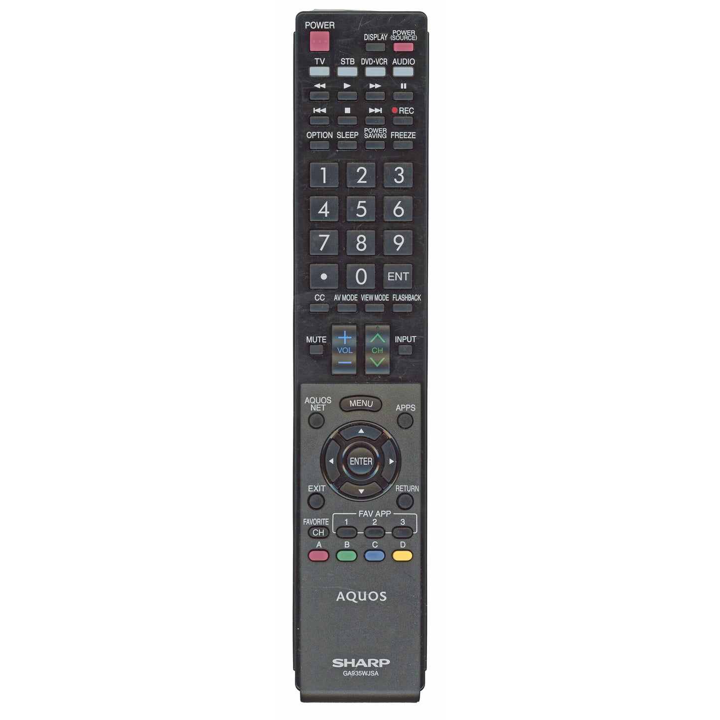 Sharp GA935WJSA TV Remote Control