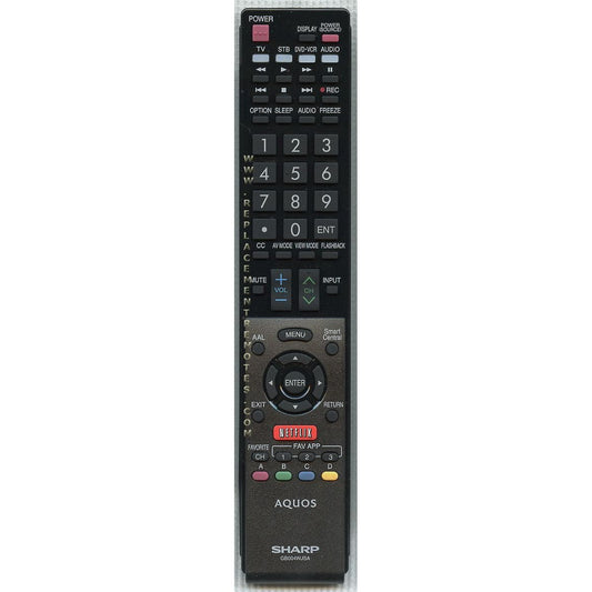 Sharp GB004WJSA Aquos Smart TV Remote Control | IR | Netflix - RRMCGB004WJSA