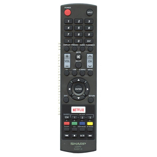 Sharp GJ221C LCD Smart TV Remote Control | Netflix - 9LE098003003220