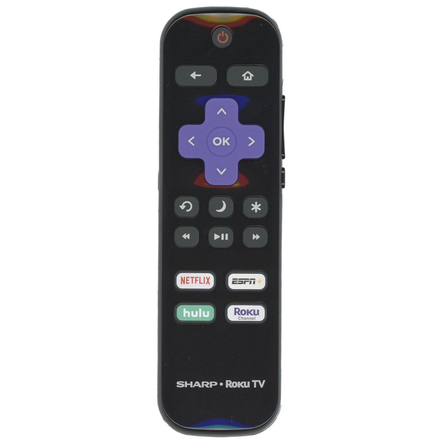 Sharp LC-RCRUS-21 ROKU TV Remote Control | 2020 | Netflix | ESPN+ | Hulu | Roku Channel - LCRCRUS21