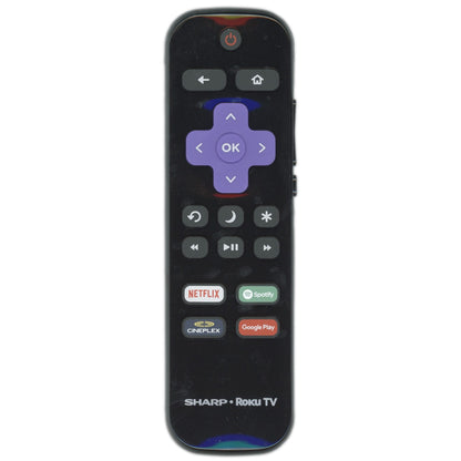 Sharp LC-RCRUDCA-18 Roku TV Remote Control | Canada | 2018 | Netflix | Spotify | CinePlex | Google Play - LCRCRUDCA18