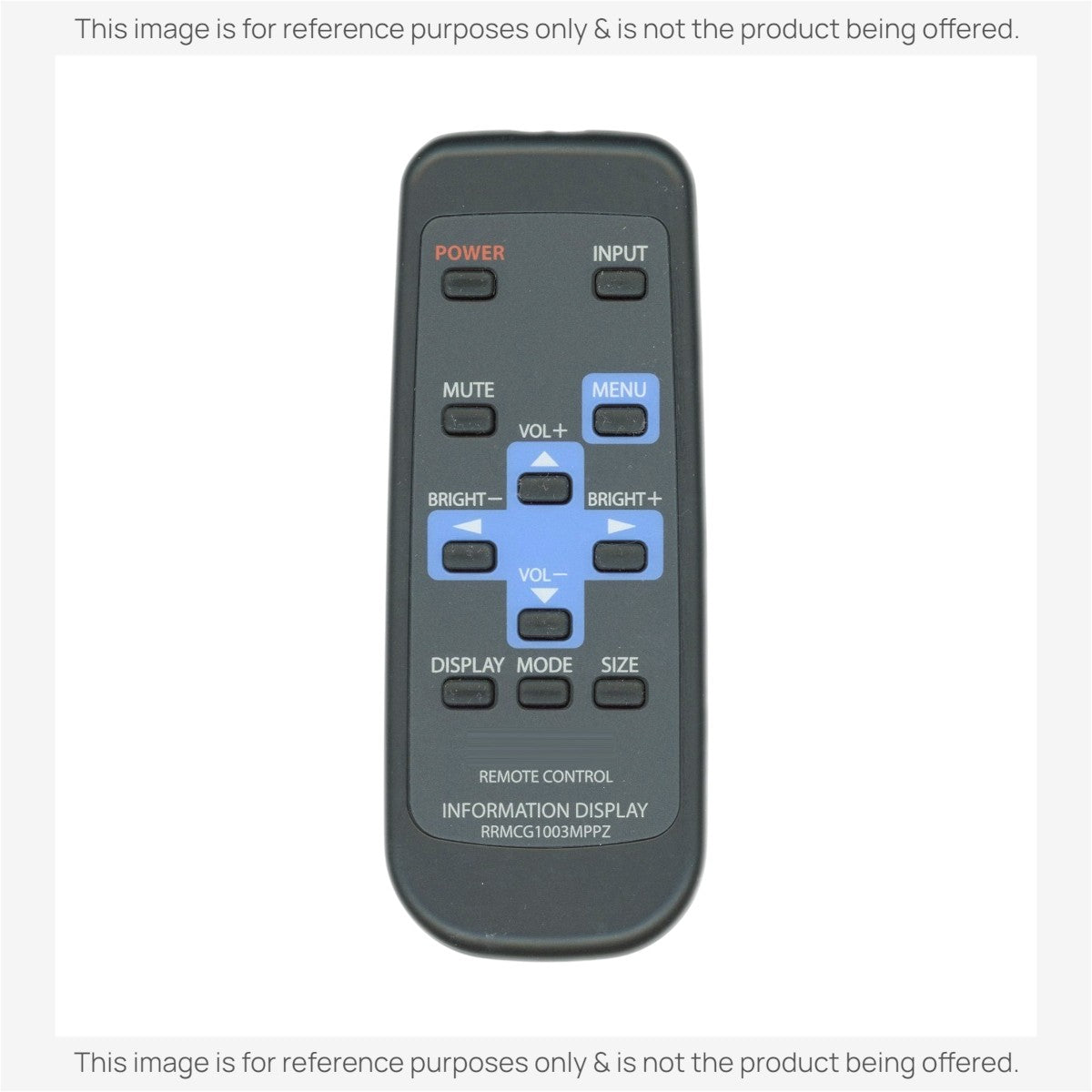 Sharp RRMCG1003MPPZ Monitor Remote Control | IR - RRMCG1003MPPZ