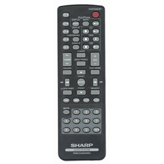 Sharp RRMCGA255AWSA 5 Disc Mini Component System Audio Remote Control - RRMCGA255AWSA