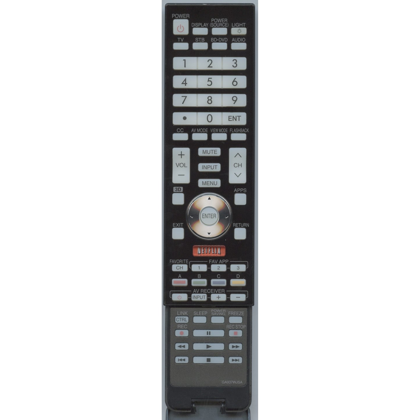 Sharp RRMCGA937WJSA TV Remote Control