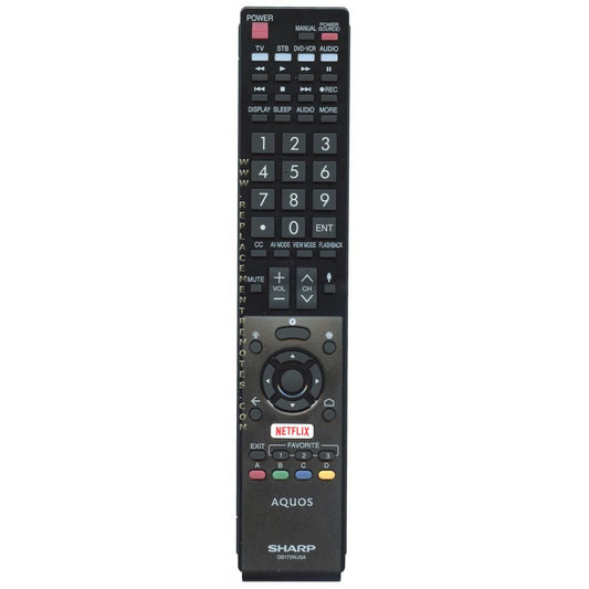 Sharp GB173WJSA AQUOS Smart TV Remote Control | Netflix | IR - RRMCGB173WJSA