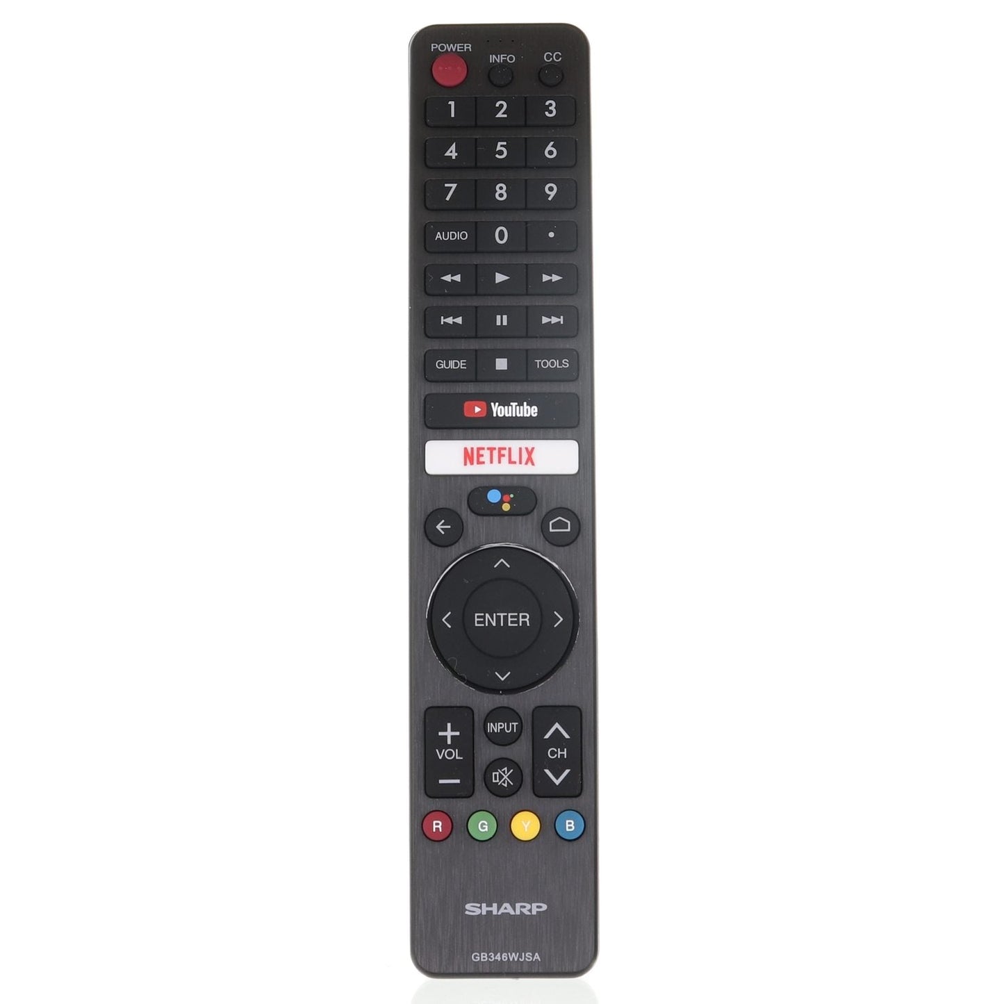 Sharp Aquos GB346WJSA with Google Assistant TV Remote Control | RF | Voice - RRMCGB346WJSA