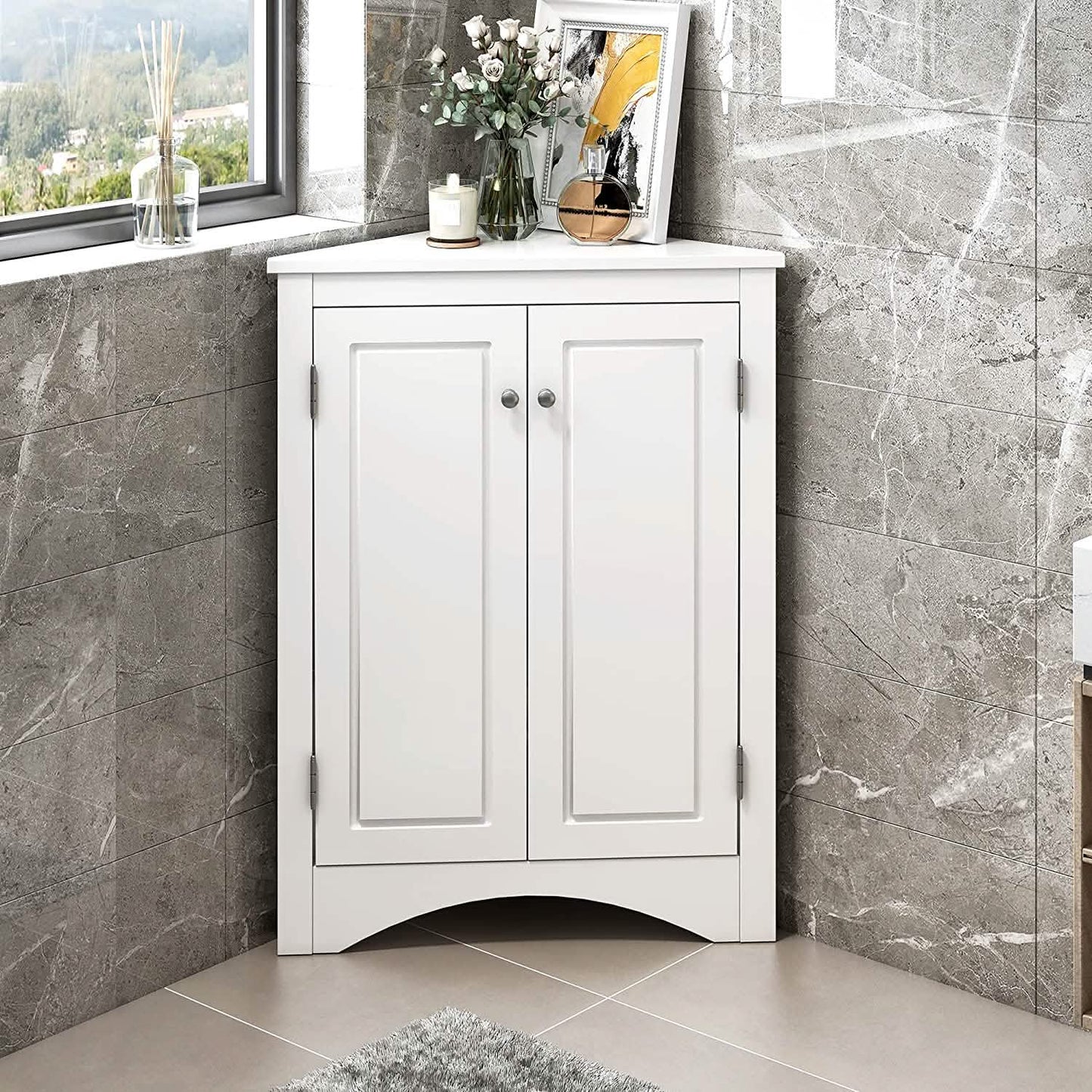 Shelf Corner Locker Triangle Corner Cabinet