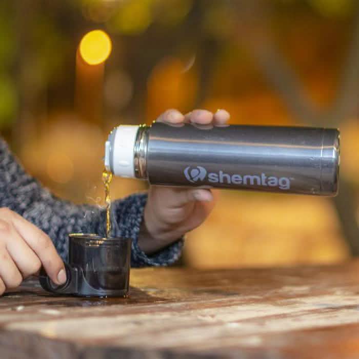 Shemtag Vacuum Thermal Bottle 16oz (480ml) Insulated with Coffee/Tea Cup Lid