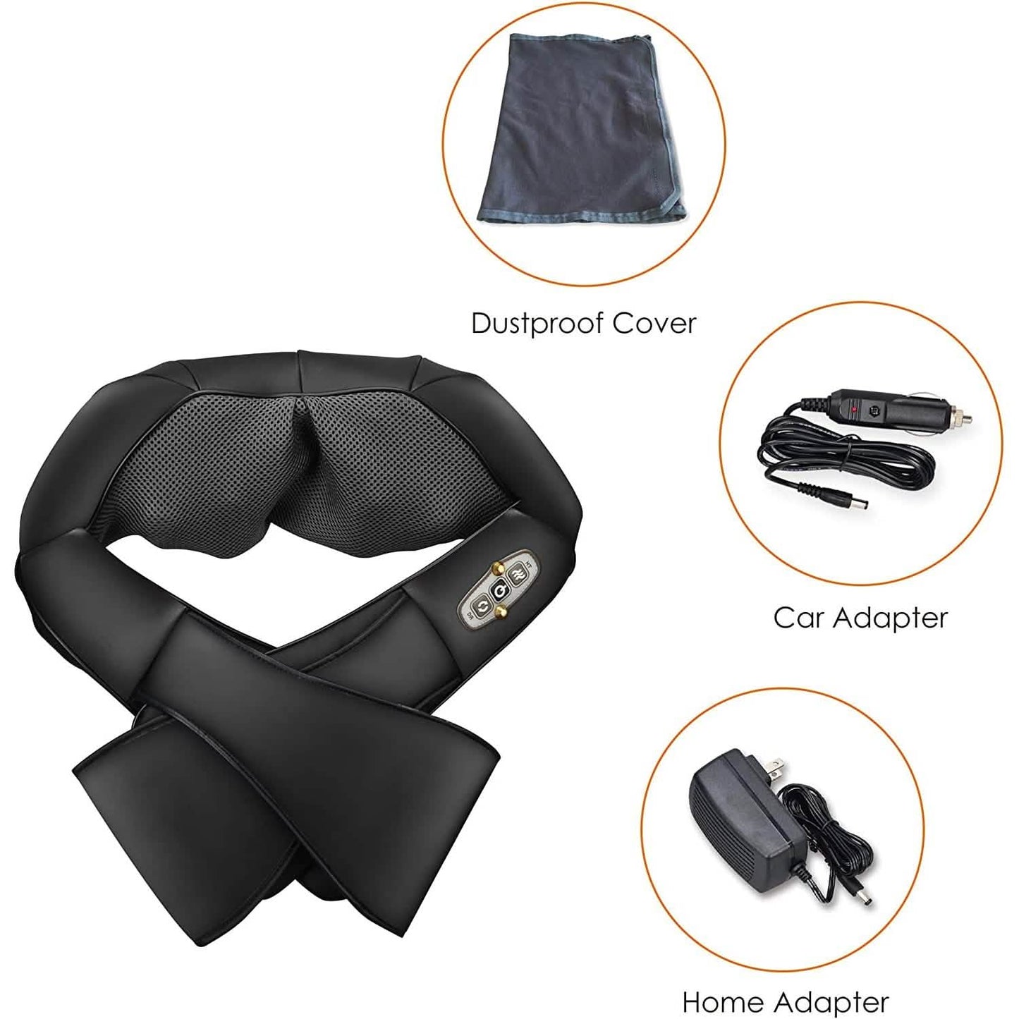 Shiatsu Neck and Shoulder Massager - 4D Back Massager with Heat