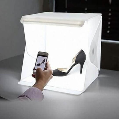 Shibusa Folding Photo Studio Kit Box with 2 LED Light Strips