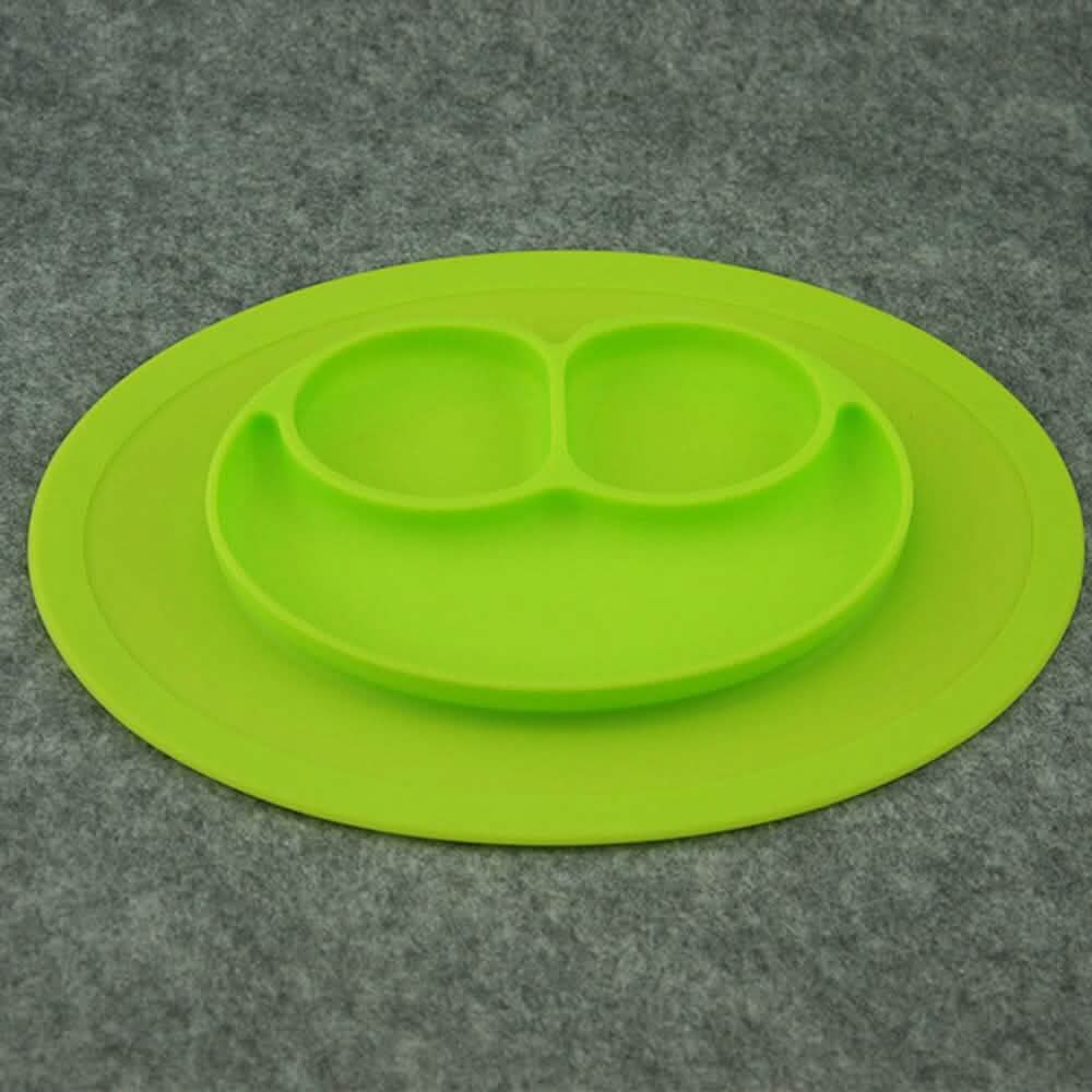 Silicone Feeding Placemat and 3-Section Plate