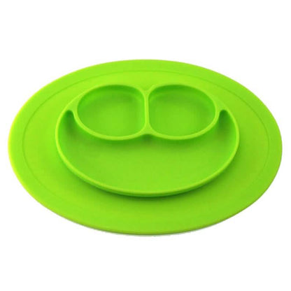 Silicone Feeding Placemat and 3-Section Plate
