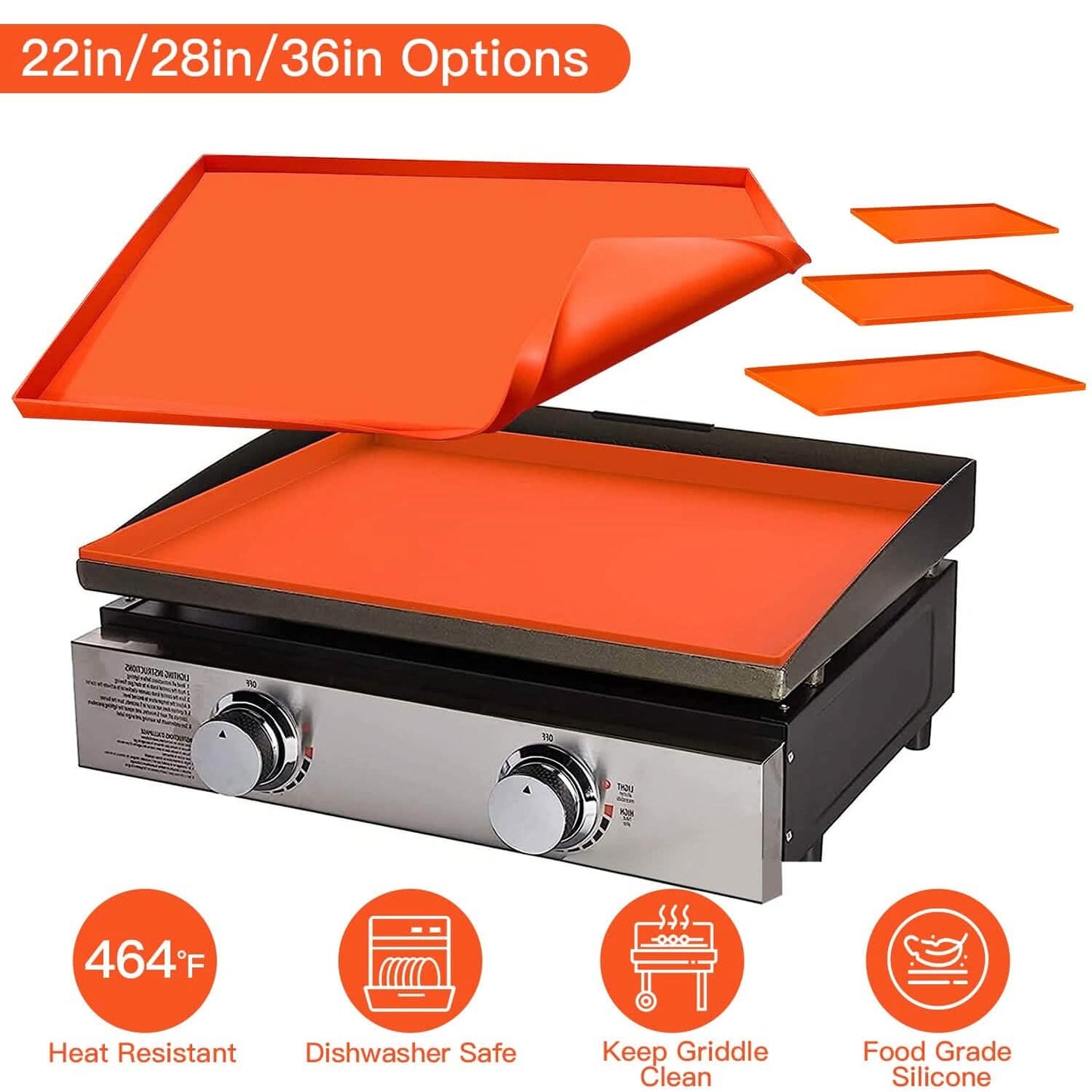 Silicone Griddle Mat Heavy Duty Food Grade Top Cover