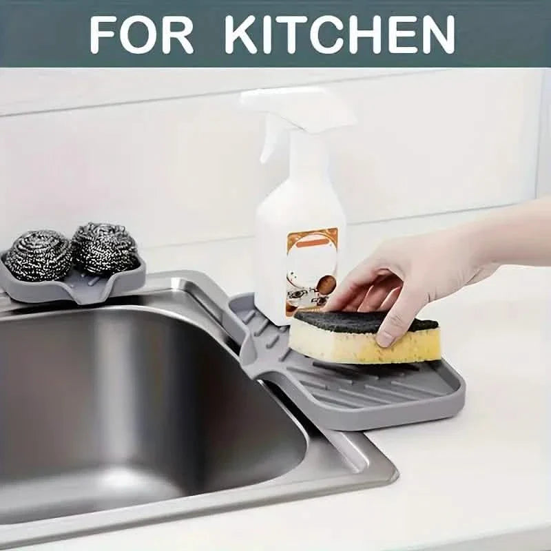 Silicone Sink Organizer Tray – Non-Food Contact Soap Holder