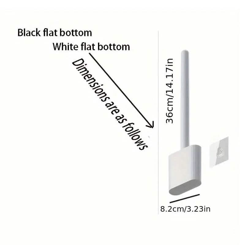 Silicone Toilet Brush with Long Holder Set