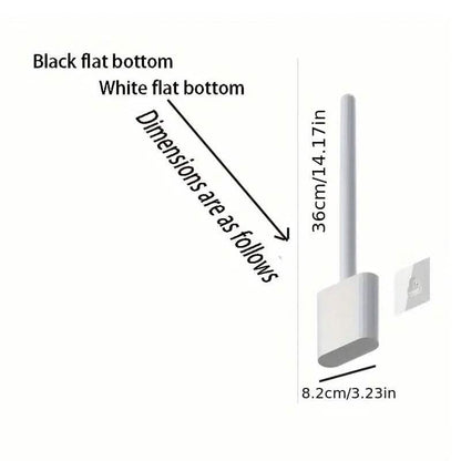 Silicone Toilet Brush with Long Holder Set