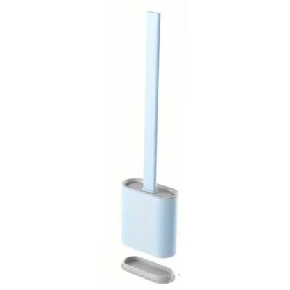 Silicone Toilet Brush with Long Holder Set