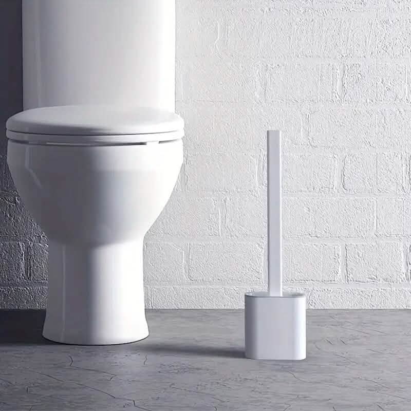 Silicone Toilet Brush with Long Holder Set