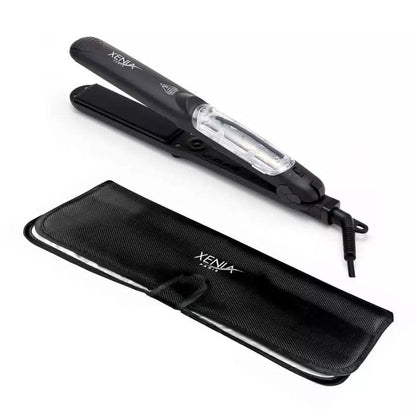 Silk Steam 1.25" Ceramic Steamer Flat Iron with Protective Heat Station Mat