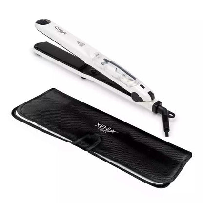 Silk Steam 1.25" Ceramic Steamer Flat Iron with Protective Heat Station Mat