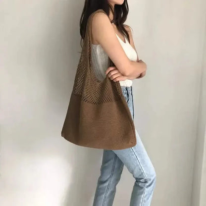 Simple Retro Hollow Crochet Bag