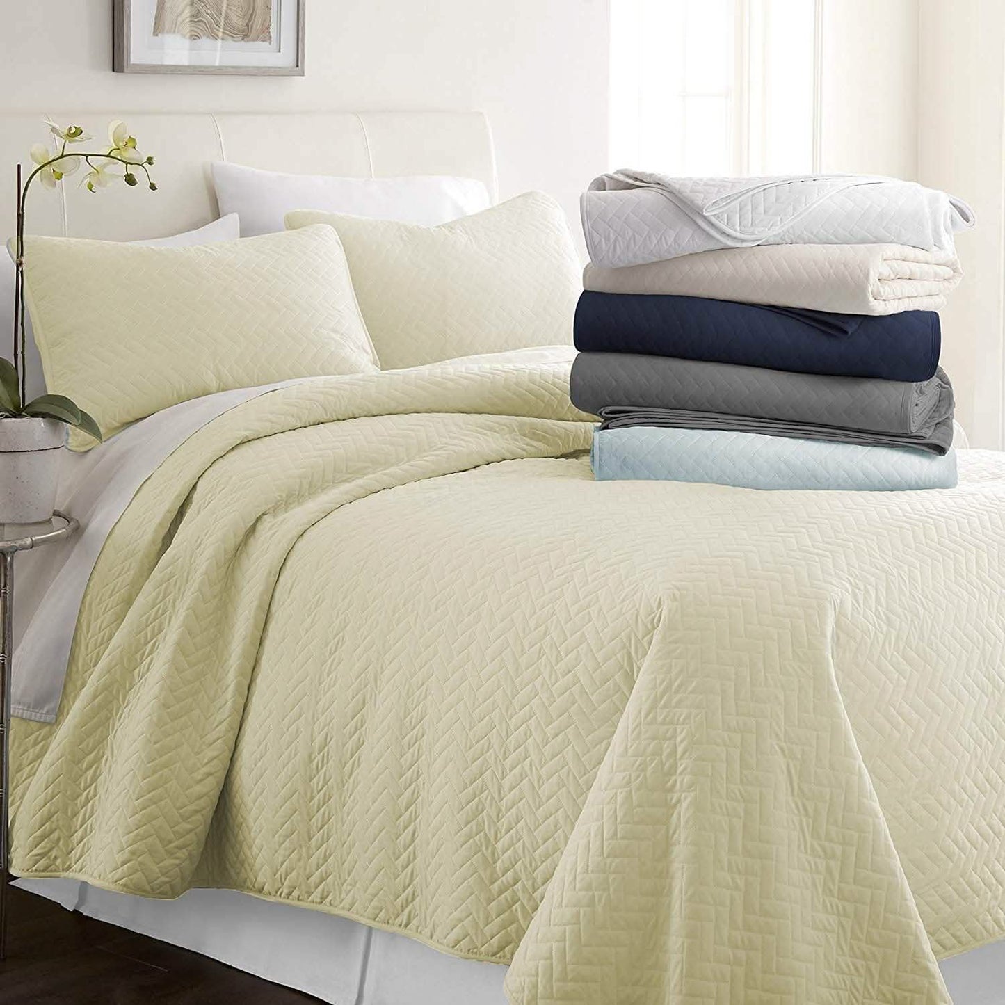 Simply Soft Quilted Coverlet Set - Assorted Styles