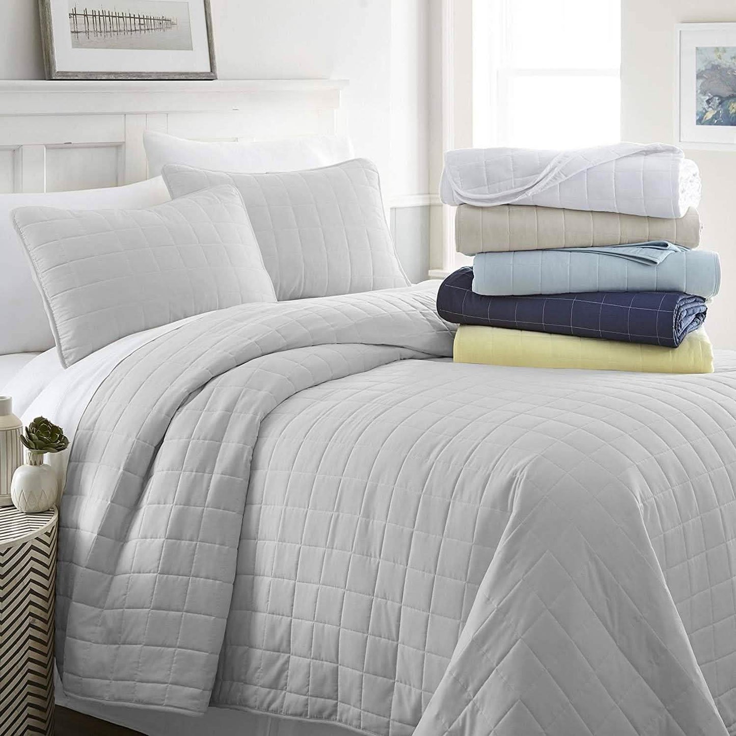 Simply Soft Quilted Coverlet Set - Assorted Styles