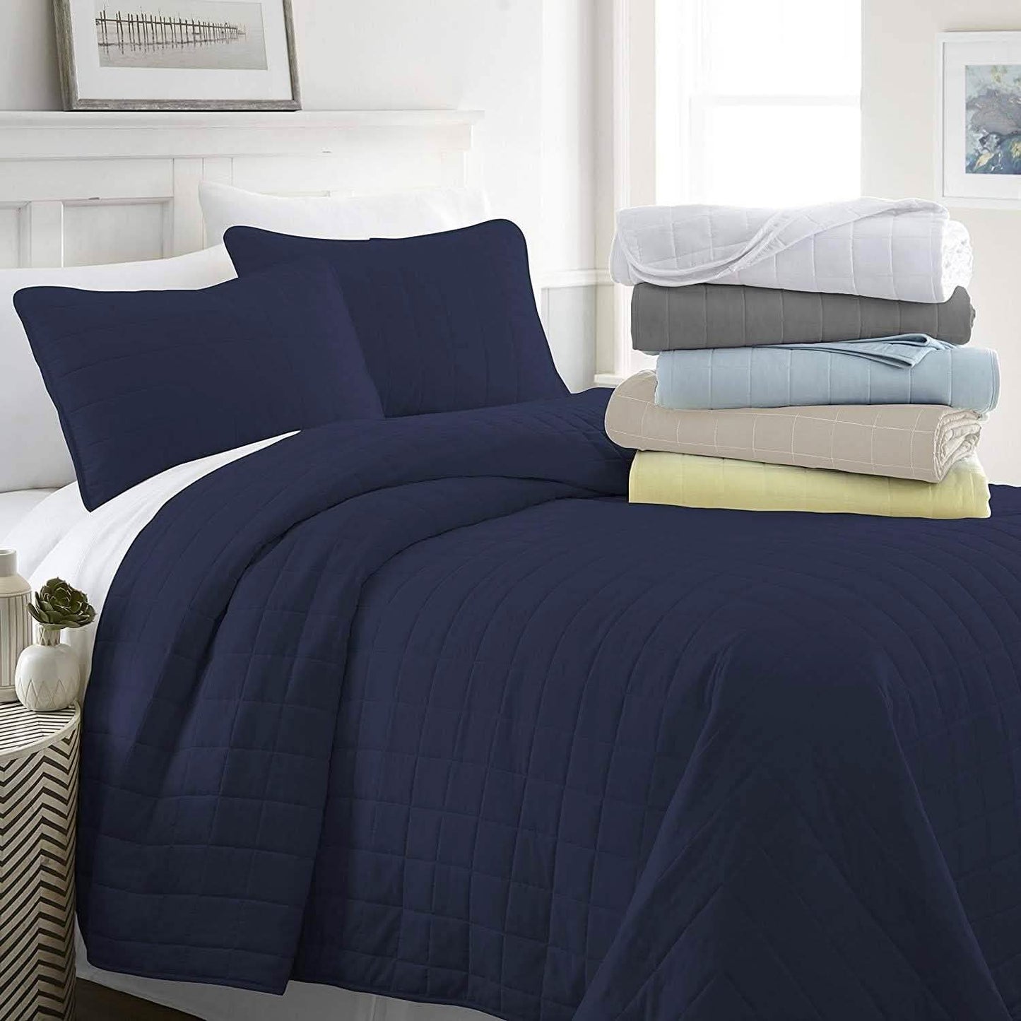 Simply Soft Quilted Coverlet Set - Assorted Styles