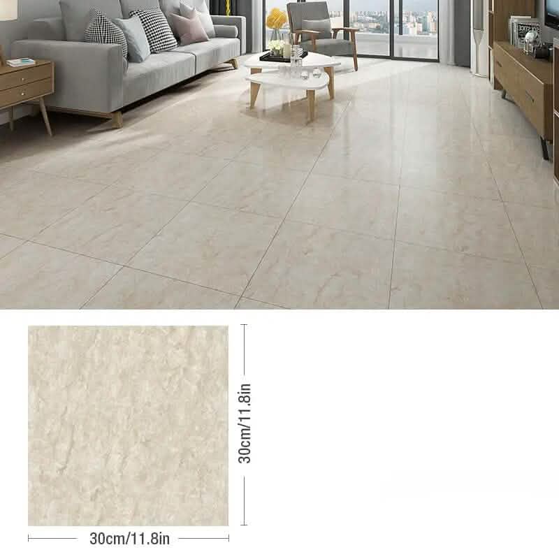 Simulated Thick Marble Tile Floor Self-adhesive Sticker
