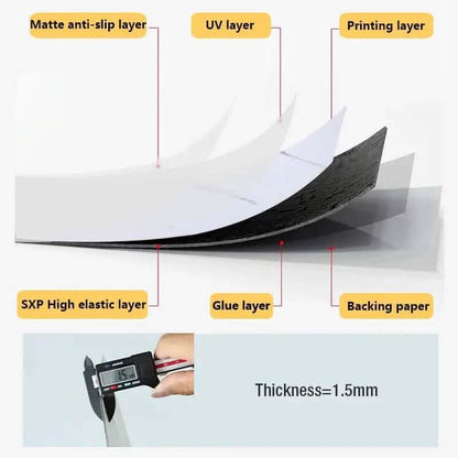 Simulated Thick Marble Tile Floor Self-adhesive Sticker