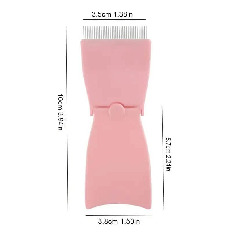 Single Foldable Steel Needle Eyelash Comb