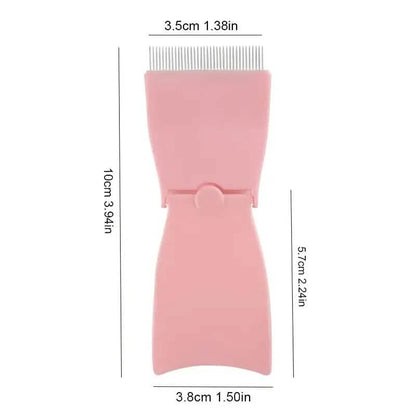 Single Foldable Steel Needle Eyelash Comb