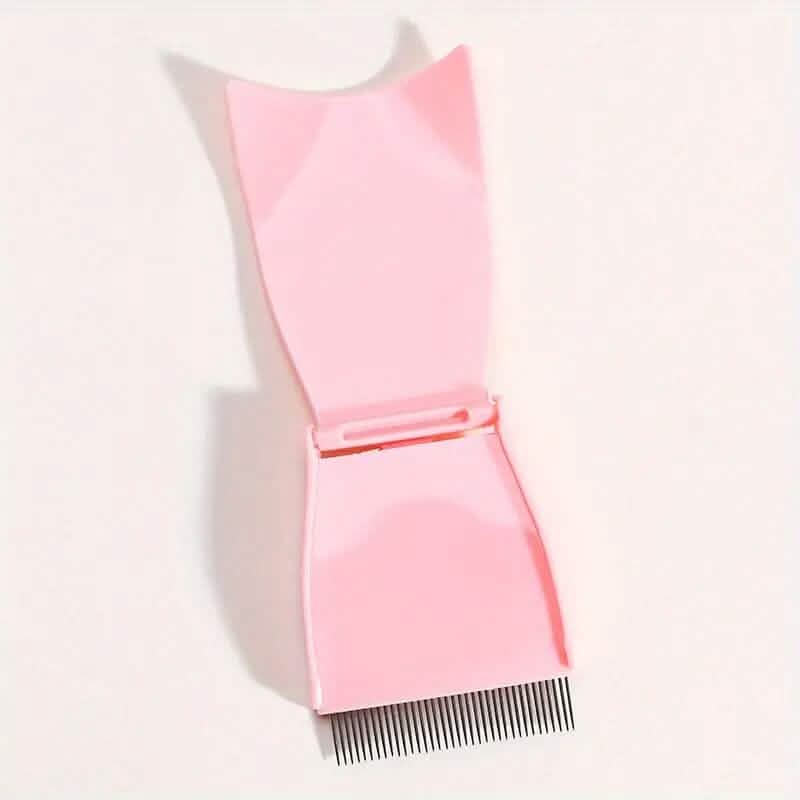 Single Foldable Steel Needle Eyelash Comb