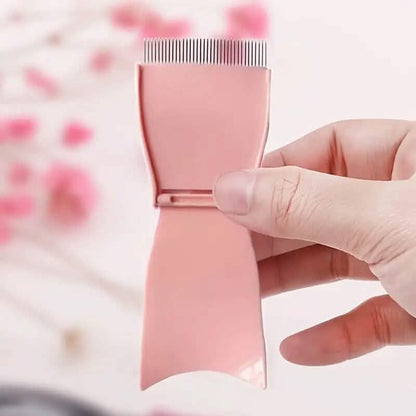 Single Foldable Steel Needle Eyelash Comb