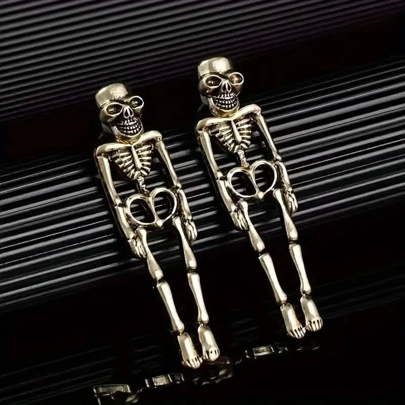 Skeleton Design Dangle Earrings