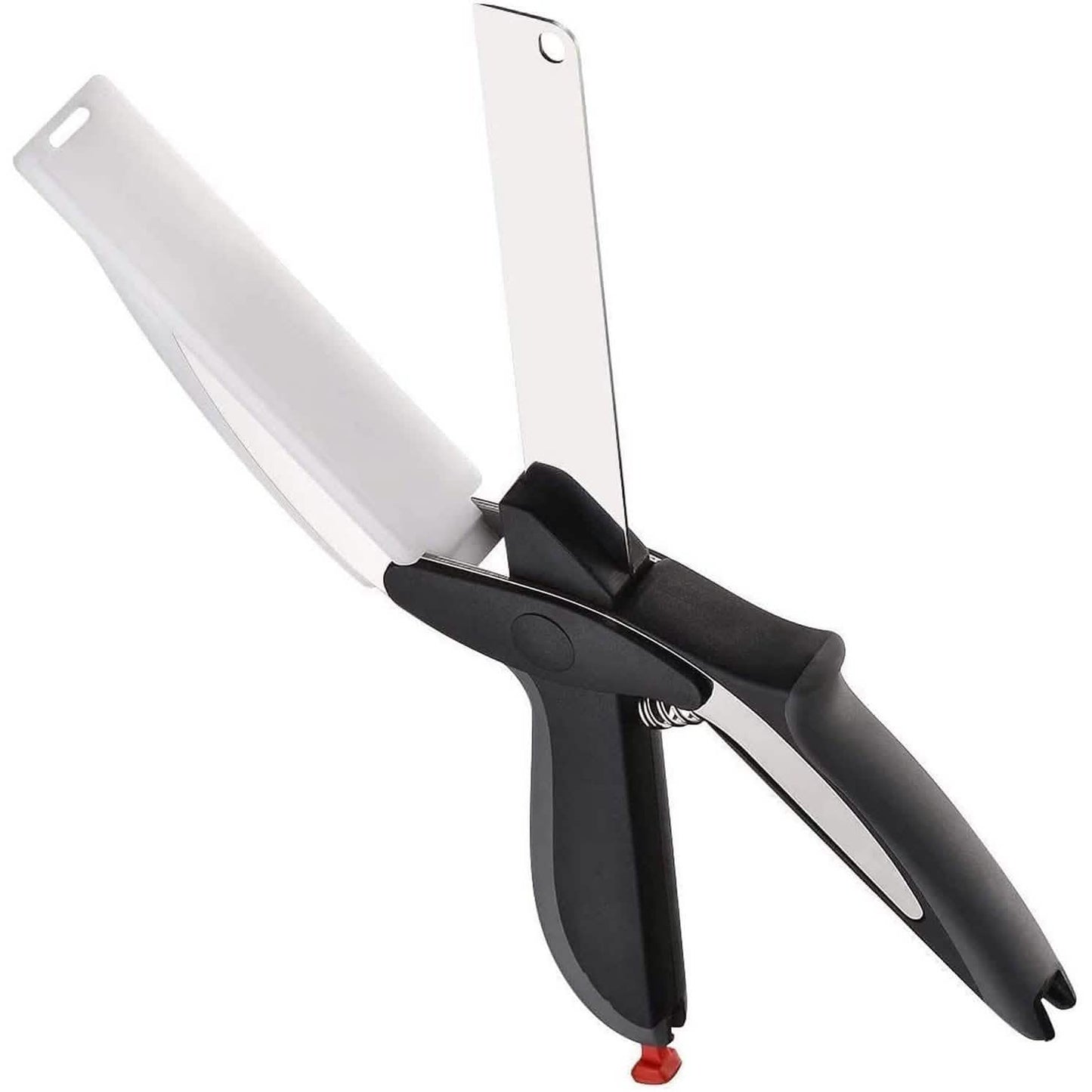 SKEMIX Kitchen Food Scissors, Food Cutter Chopper Clever Stainless Steel Knife with Cutting Board