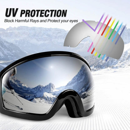 Ski Goggles Double Lens Anti-Fog Winter Windproof