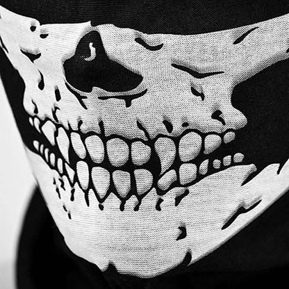 Skull Face Bandana Mask and Neck Gaiter