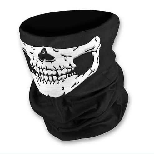 Skull Face Bandana Mask and Neck Gaiter