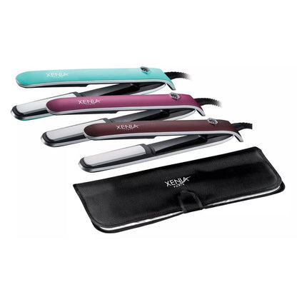 Sleek 1" Professional Ceramic Flat Iron with Protective Heat Station Mat
